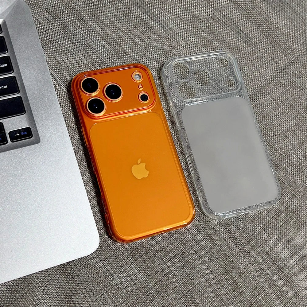 Ultra-Thin Frosted Clear Case for iPhone 17 Pro Max 16 15 14 12 11 13 XS XR X 7 8 Plus With Transforms Into a Large Window Cover