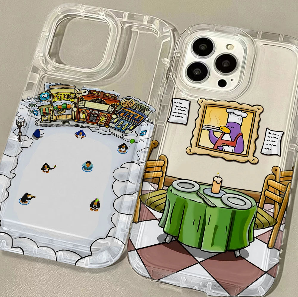 Hot Game Club PenguinS Phone Case for iPhone 17 17e 16e 16 15 14 13 12 11 Pro Max 7 8 Plus XR Airbag Anti Fall Clear Back Cover