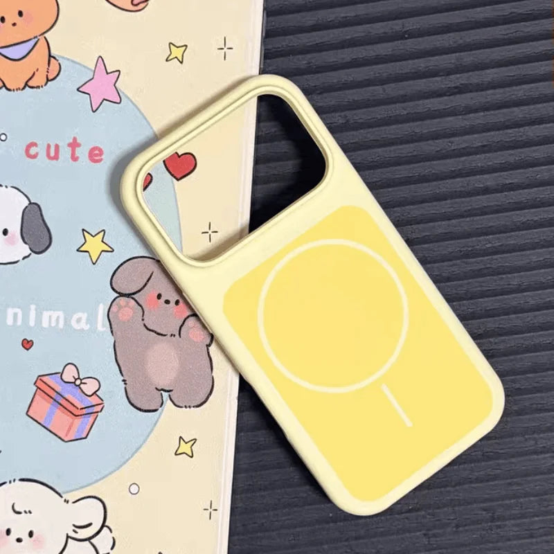 Original Silicon Dual Color For Magsafe Case For iPhone 17 Air 16 15 14 13 Pro Max Plus Magnet Matte Anti-fall Shockproof Cover