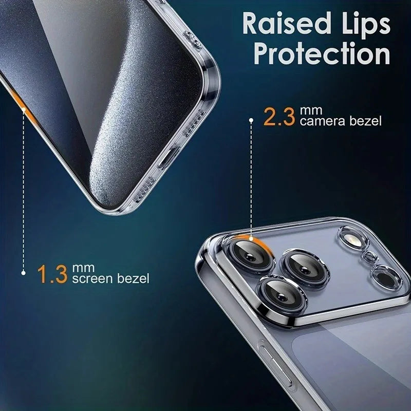 Ultra Thin Clear Phone Case For iPhone 17 16 Pro Max 17Pro Soft Silicone Transparent Cases For iPhone 15 14 13 17 Pro Max Cover