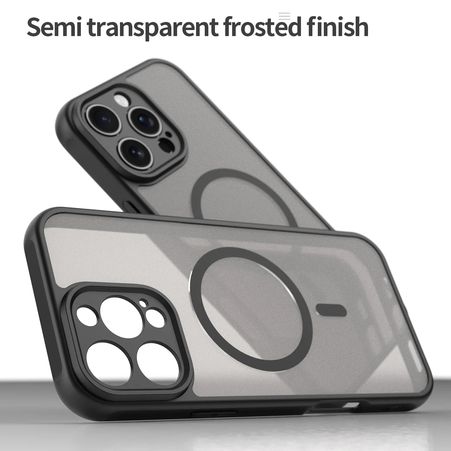 For Magsafe Magnetic Wireless Charge Frosted Case For iPhone 16 15 14 13 12 Pro Max Plus Funda Shockproof Matte Back Cover Coque