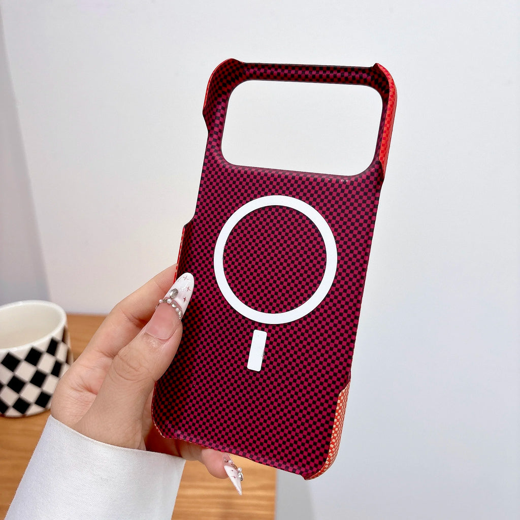 Kevlar Aramid Carbon Fiber Case For iPhone Air 17 16 15 14 13 Pro Max Plus Magsafe Luxury Cover Magnetic Ultra-Thin Phone Case