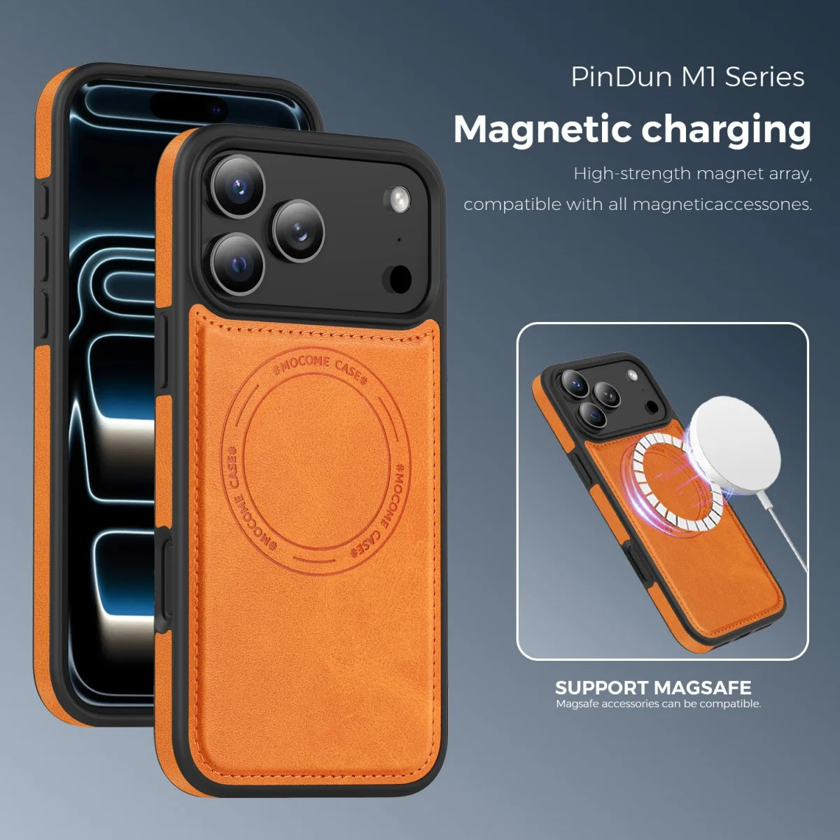 Business Matte Leather For Magsafe Phone Case For iPhone 17 Air 16 E 15 14 13 12 11 Pro Max Plus Magnetic Wireless Charge Cover