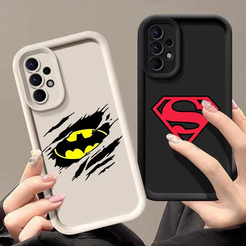 Luxury Fashion B-Batmans-Supermans Case For Samsung Galaxy A57 A56 5G A37 A36 A17 A07 A26 A16 A06 A55 A52 A14 A73 A34 Soft Cover