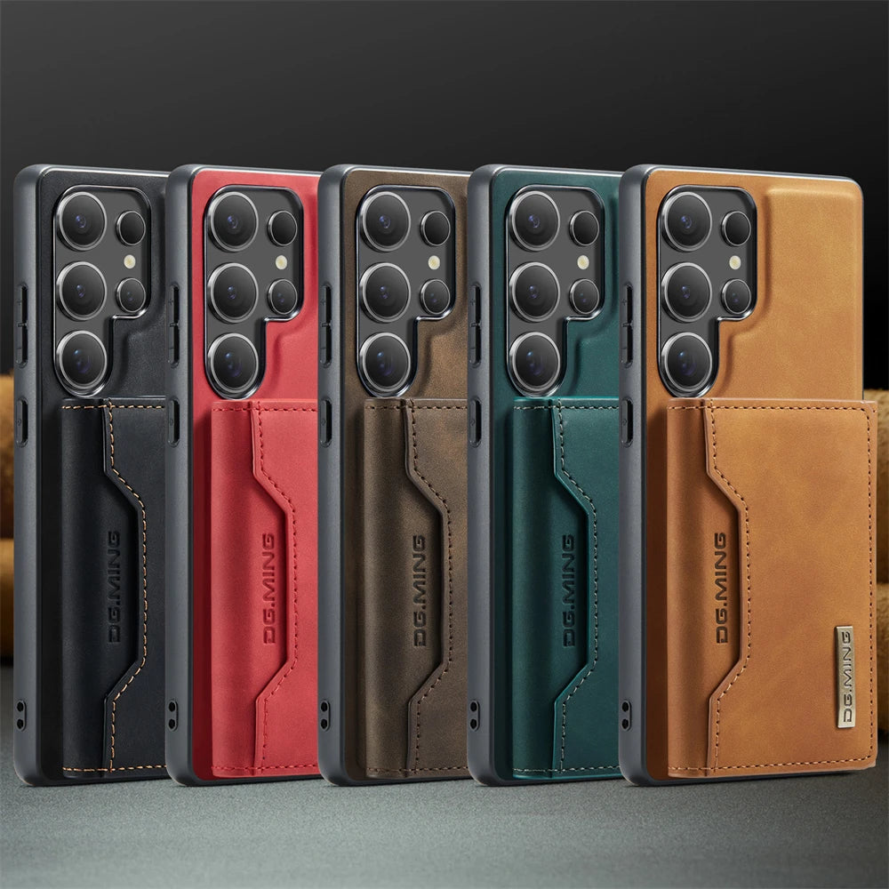 2 in 1 Detachable Magnetic Card Pocket Wallet Leather Case for Samsung Galaxy S26 S25 Ultra S23 S24 S22 Plus Note 20 Cover Shell