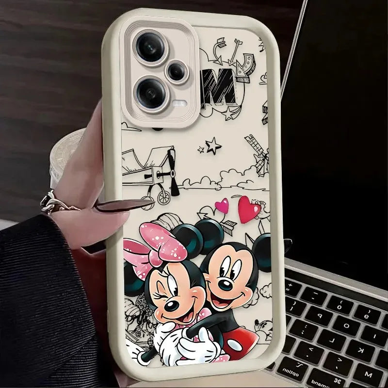 Disney Mickey Minnie Soft Case for Xiaomi Redmi 15 13 12 15C 14C 14R 13C 12C 10C 4G 5G A5 A4 A3 Turbo 4 Pro K30 K40 K60 Pro K70E