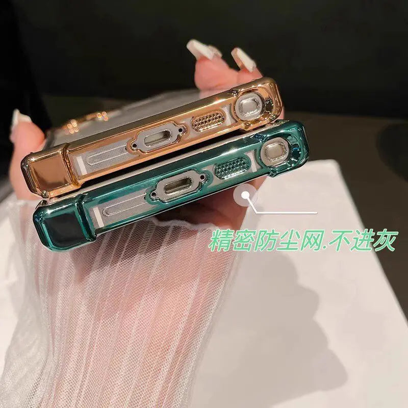 For Samsung Galaxy S26 Ultra  Case Camera Lens Film Protection Luxury Plating Transparent Silicone Airbag Bumper Back Cover