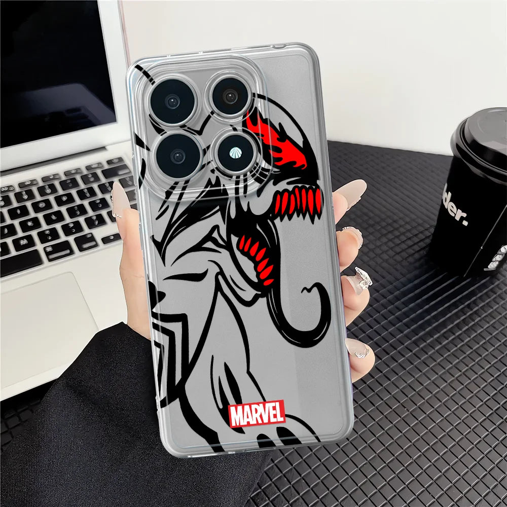 Case for Xiaomi Redmi Note 15 14 Pro Plus 12 12S 11S A4 11 Note 13 13C 14C 9 10 15Pro Soft Phone Cover Iron Spider Man Groot