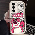 Lotso Strawberry Bear Soft Case For Samsung Galaxy S26 S25 Ultra S24 S23 Plus S22 S21 S20 FE Shockproof Protection Phone Cover