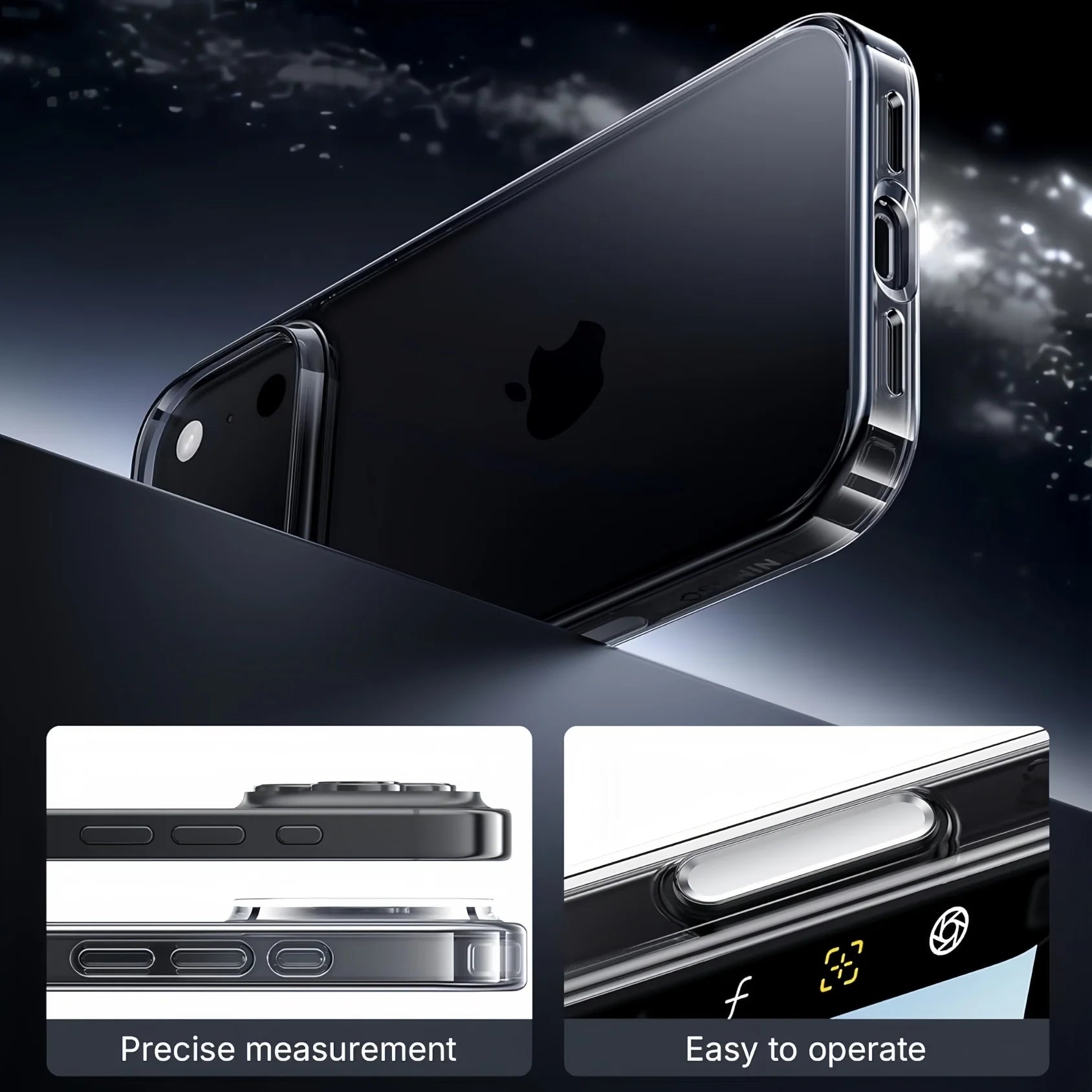 For iPhone 17 Pro Max  /Air/17E Case Clear, Military Grade Shockproof Drop Protection, Non-Yellowing Slim Thin Phone Cover