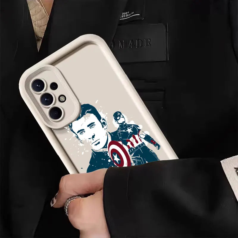 Marvel Avengers Hero Captain America Case For Samsung Galaxy A57 A56 A37 A36 A17 A07 A26 A16 A06 A55 A52 A14 A73 A34 Soft Cover