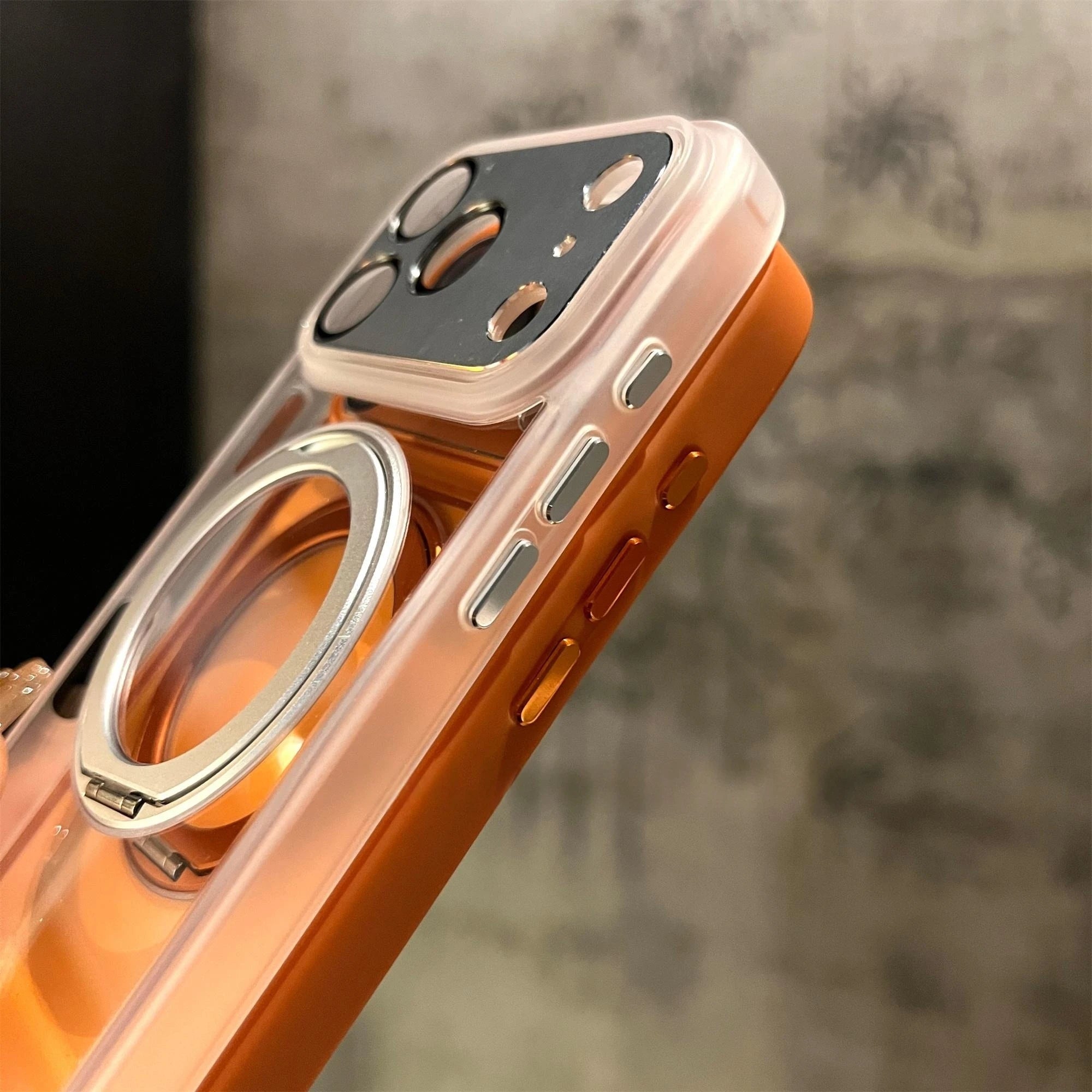 Clear Magnetic For Magsafe Wireless Charge Case For iPhone 17 Air 16 15 14 13 12 Pro Max Plus 360 Stand Holder Armor Cover