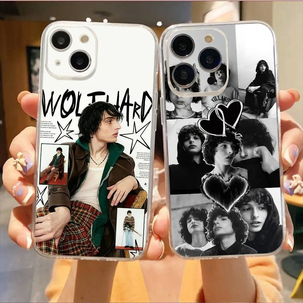 Finn Wolfhard Actor Phone Case For iPhone17,16,15,14,13,12,11 Plus,Pro Max Soft Transparent Cover