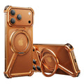Oatsbasf Phone Case for iPhone 17 Pro/Pro Max/17/Air with 360° Rotatable Stand Metal Frameless Magsafe Protective Shockproof
