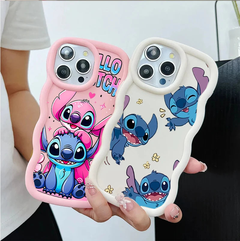 Adorable Stitch Case For Iphone 17 Air 17 Pro Max 16 15 14 13 12 11 Pro Max 16e 14 16 15 Plus 16+ INS Candy Colorful Soft Shell