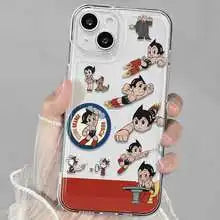 Anime Iron Arm Astro Boy Phone Case For iPhone 17 16e 16 15 14 13 12 11 Mini Air Pro Max X XR XSMax 7 8 Plus Transparent Cover