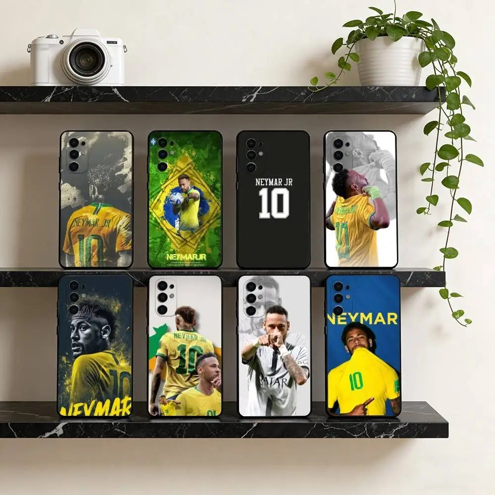 Neymar No.10 Football Theme Phone Case For Samsung S25,S24,S21,S22,S23,S30,Ultra,S20,Plus,Fe,Lite,Note,10,Black Cover