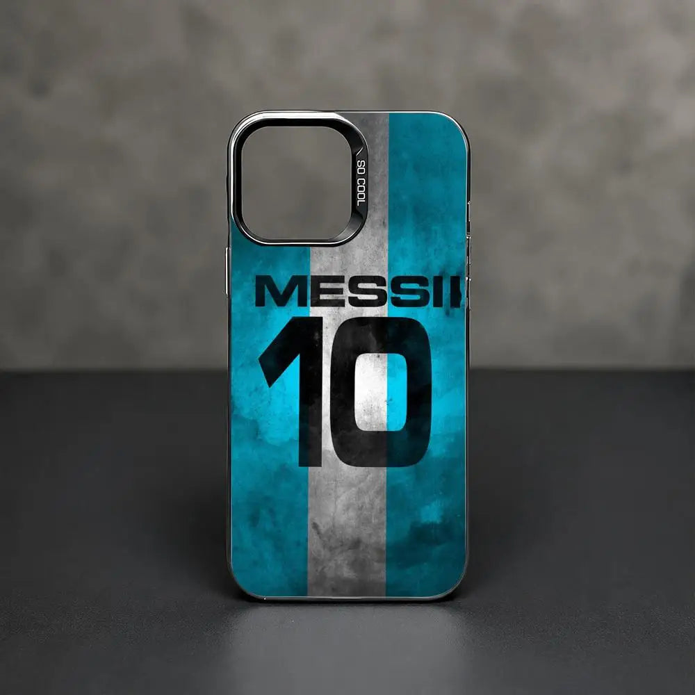 1 Football Star Messi #10 Logo Phone Case iPhone 11/12/13/14/15/16/17 Pro Max Aurora TPU Case Shockproof Slim Stylish Cover