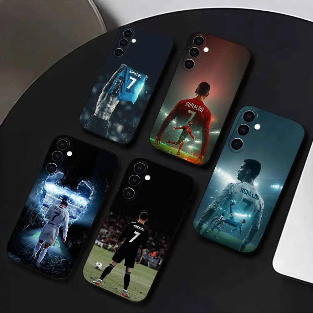 Football R-Ronaldo Phone Case For Samsung Galaxy A73,A72,A71,A70,A53,A52,A51,Others Soft Black Cover