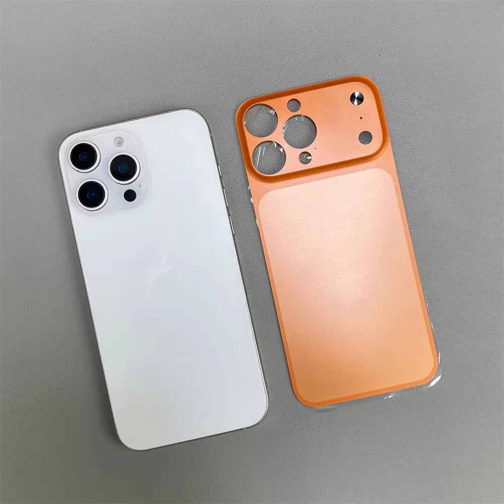 Original Alloy Frame Case For iPhone 13 14 15 16 Pro Max Instantly Transform 17 Pro Max Large Window Backplane Protective Film