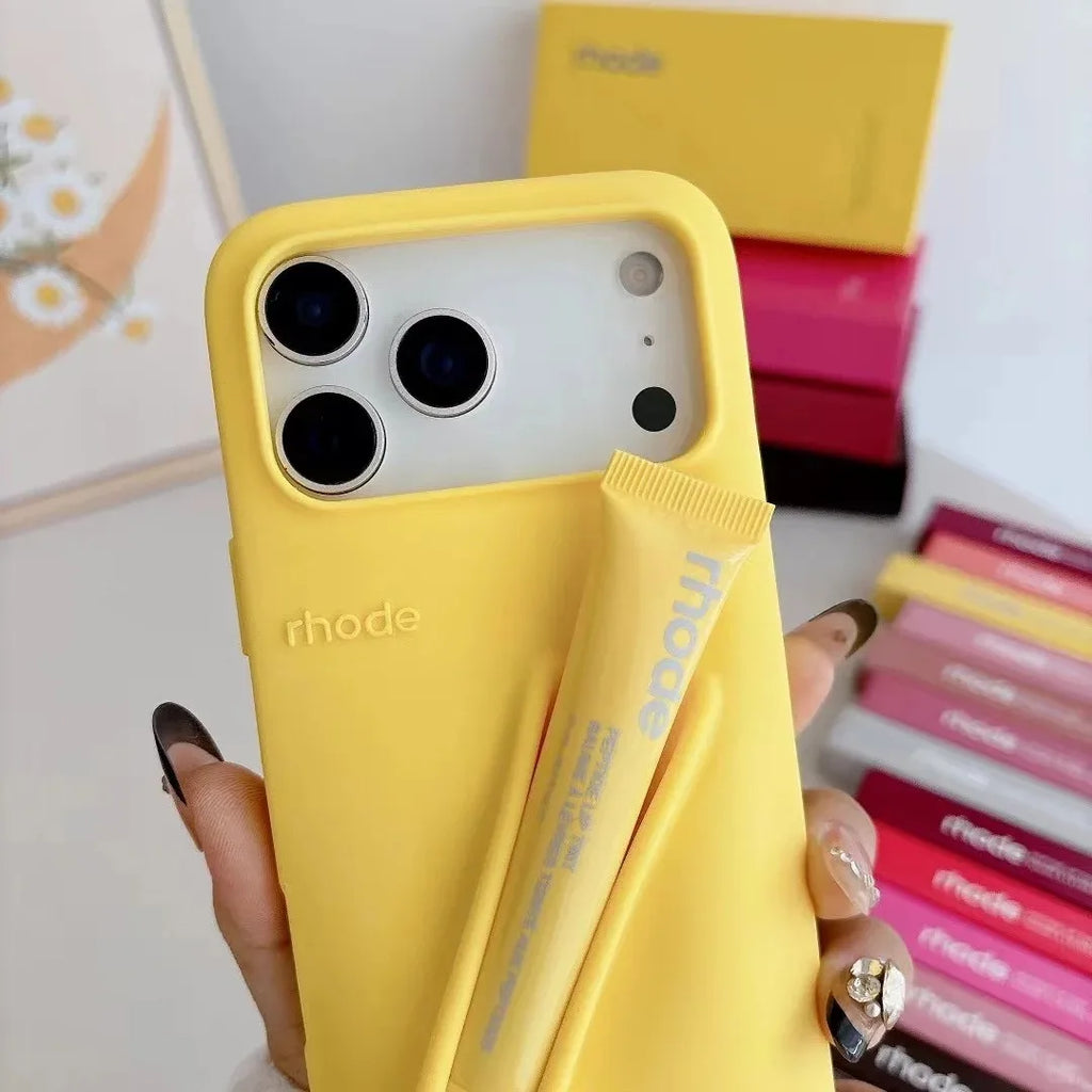 Brand Soft Silicone Case for IPhone 17 16 15 14 13 12 11 Pro Max Plus Air Lipstick Portable Phone Case Without Lip Gloss and Box