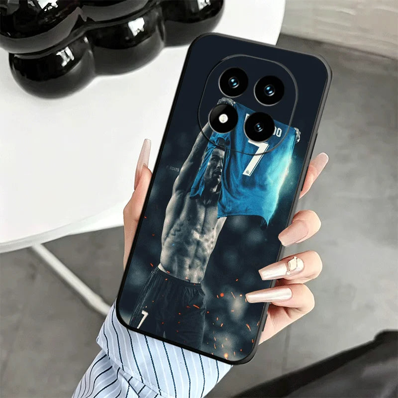 Football Star R-Ronaldo C-CR7 Soft Phone Case for Xiaomi Redmi Note 12 13 14 15 Pro Plus 11 14S 12S 11S 11T 10S 5G Black Cover C
