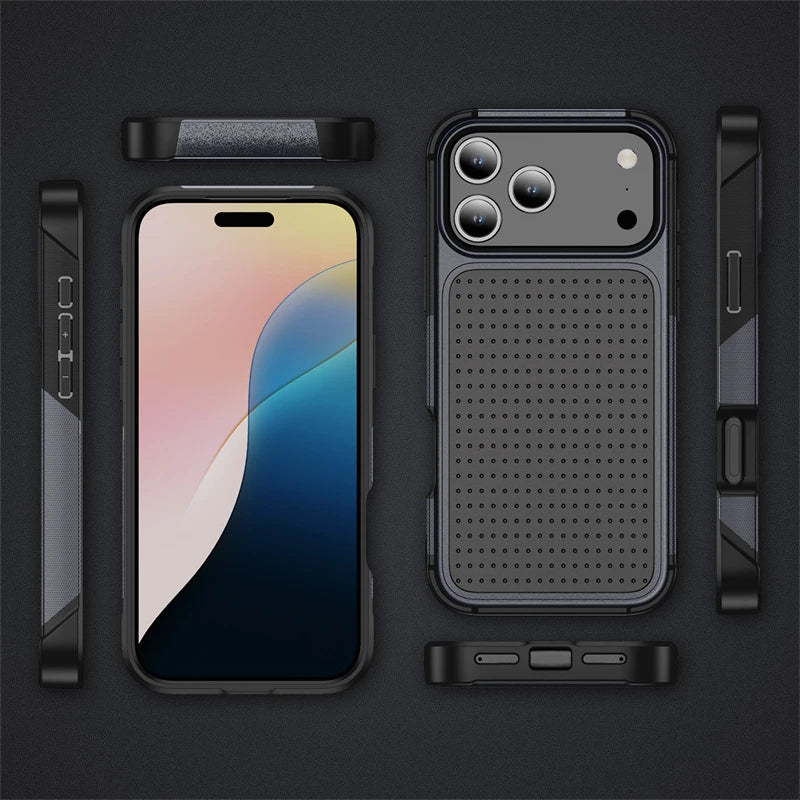 Military Grade Armor Phone Case for IPhone 17 Air 16 15 14 13 12 11 Pro Max Plus 17Pro 16Pro 17Air 15Pro Shockproof Bumper Cover