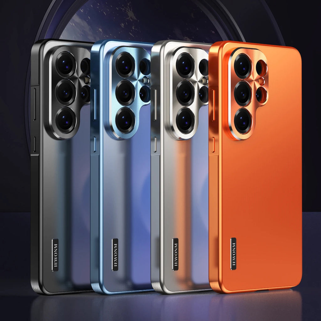 Case For Samsung Galaxy S26 Ultra Plus S25 S24 S23 Ultra  Magnetic Close Aluminum Frame Plastic Back Metal