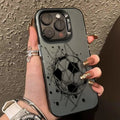 Football Theme Phone Case For iPhone 17 Pro Max 16 11 13 15 12 14 Laser Cover For iPhone Air XS Max XR X 8 7 Plus 17E 16E Funda