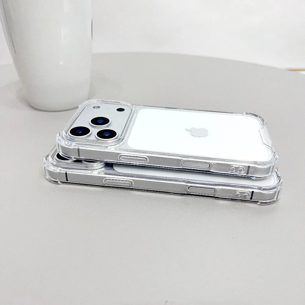 Airbag Anti Fall Crystal Phone Case for iPhone 17 Pro Max 17 Pro 17 Air 16  15 14 13 12 11 XR XS 7 8 Plus Back Slim Back Cover