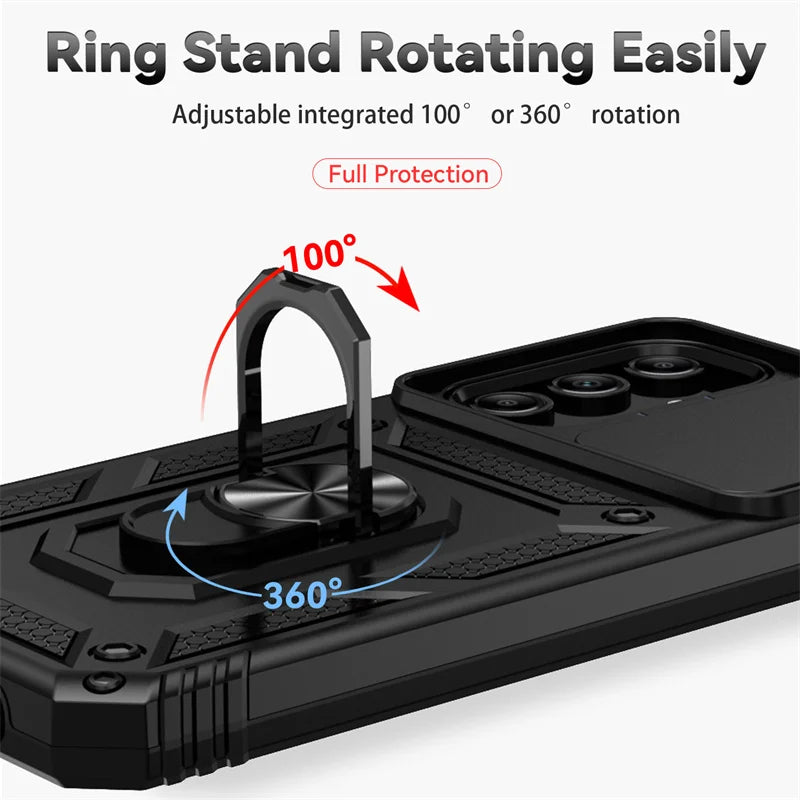 Slide Camera Lens Case For Samsung Galaxy A13 A23 A33 A53 A73 A22 A32 A52 A72 5G Armor Shockproof Coque For A04S M13 M23 M33 M53