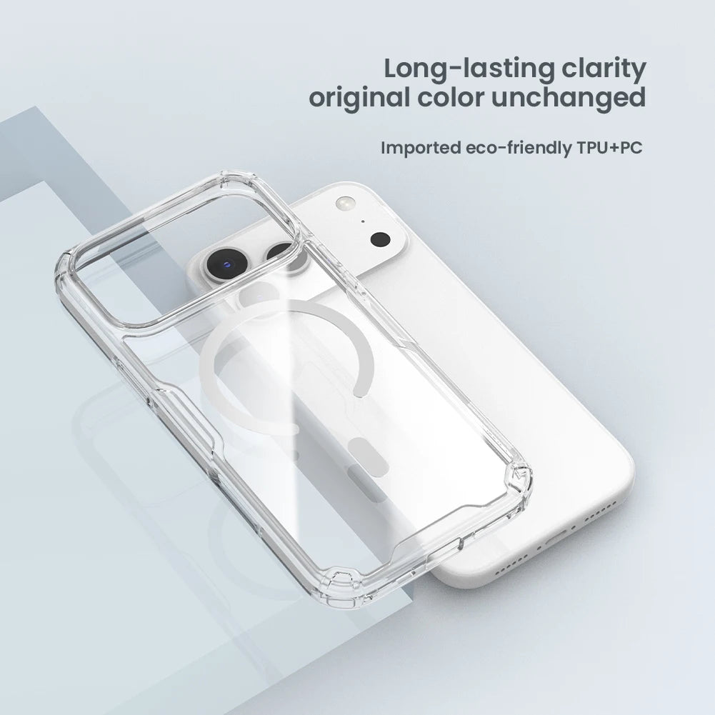 For iPhone 17 Pro MAX Case NILLKIN Nature Pro Magnetic Case For 17 17 Pro Air Fitted Cases Clear Cover