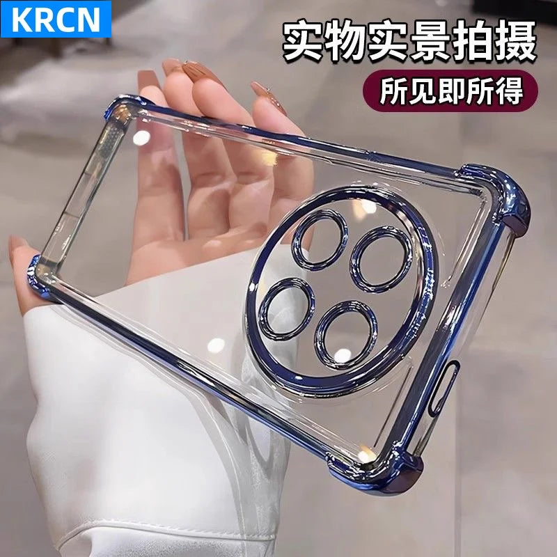 Case For Realme 13 Pro Plus Case Transparent TPU Silicone Cover For Realme 13 Pro+ 5G Camera Protect Electroplated Shell Bumper