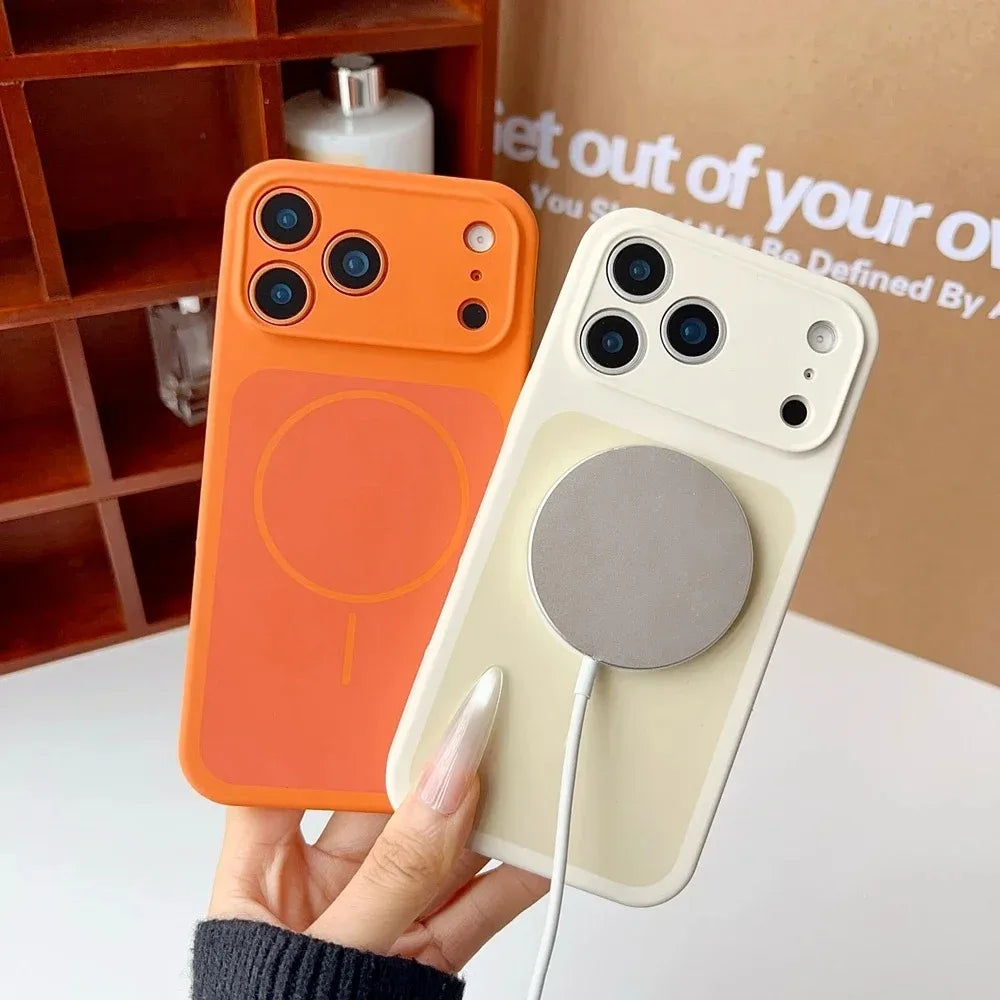 Fashion Soft Liquid Silicone For Magsafe Case For IPhone 17 Pro Max 17Air 17 Shockproof Magnetic Wireless Charge Protect Cover