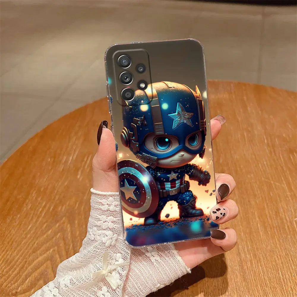 Marvel Avengers Captain America Case For Samsung Galaxy A57 A37 A17 A07 A56 A36 A26 A16 A06 A55 A35 A25 A15 A54 A34 Phone Cover