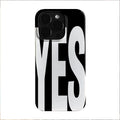 NO and YES Personalized Art Black White Letters Phone Case For iPhone 17 16 15 14 13 12 11 Pro Max XR XS 7 8 Plus MINI Y2K Cover