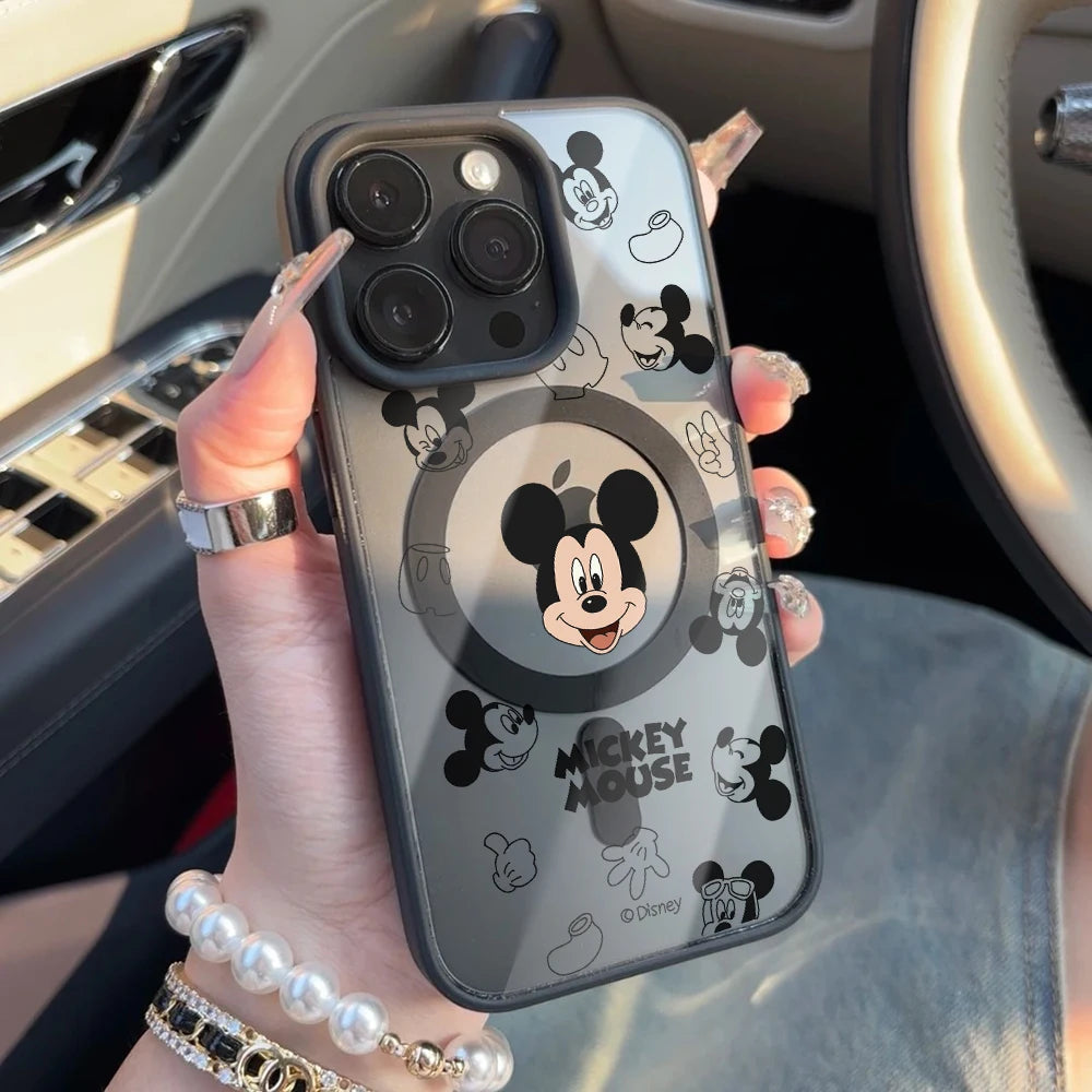 Mickey Minnie Matching Couple Sets Gift For Magsafe Phone Case For iPhone 17 Pro Max 17 Air 16 15 14 13 12 Pro Max Plus 11 Cover