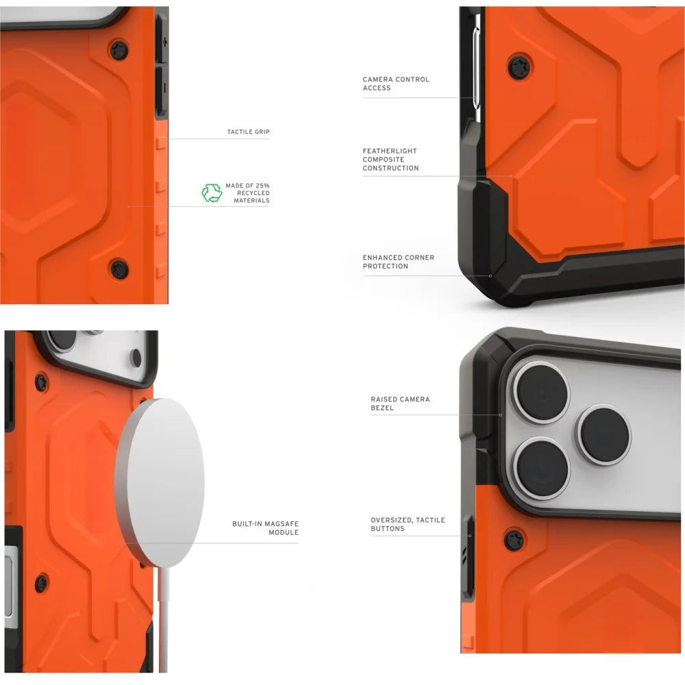 Luxury Military Shockproof Armor Magnetic Phone Case For Iphone 17 Pro Max Air 16 15 14 13 12Pro MagSafe Rugged Protective Cover
