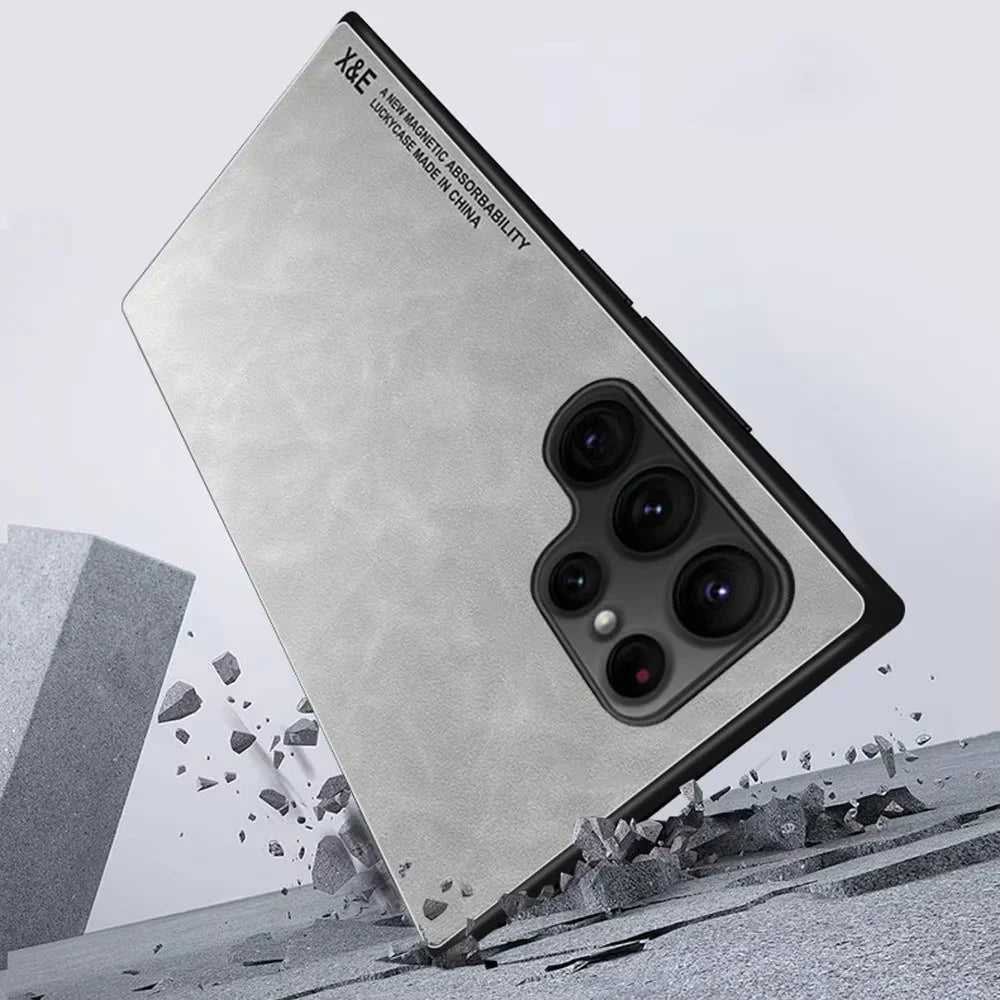 Magnetic Case For Samsung Galaxy S26 S25 Ultra S24 S23 S22 S21 S20 FE 5G Lite Note 20 10 Ultra Plus Leather Silicon Cover Funda