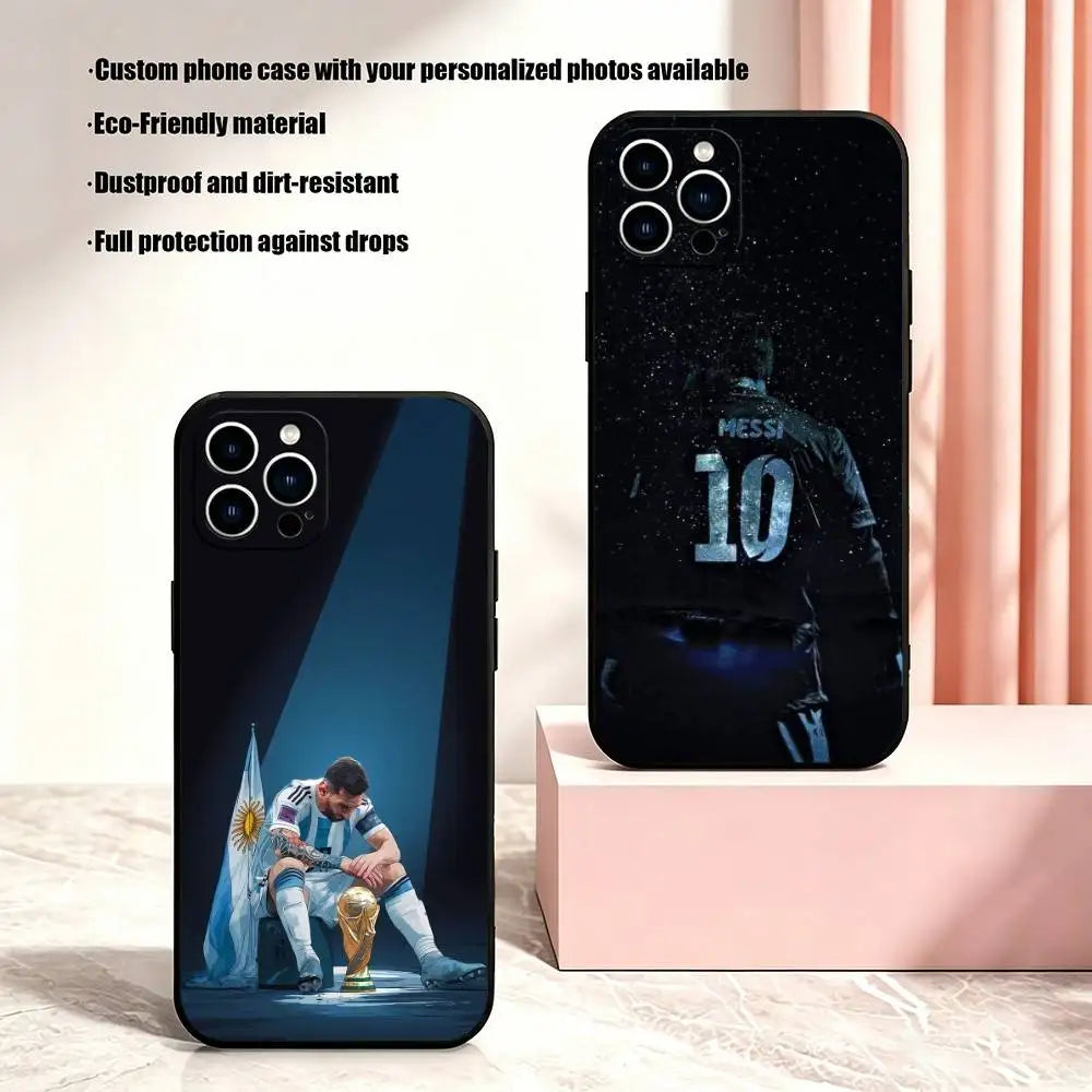 Football 10 Hot Selling Messi  Phone Case For iPhone 17, 16,15,14,13,12 Pro Max, Others Soft Black Cover