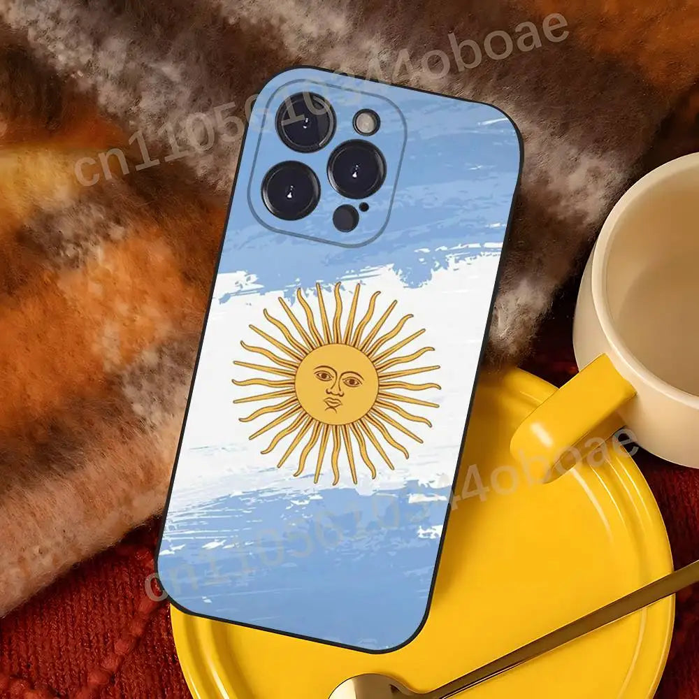 2026 WC ARG A-Argentina Phone Case For iPhone 17,16,15,14,13,12,11,Pro,Max,Plus Soft Black Cover