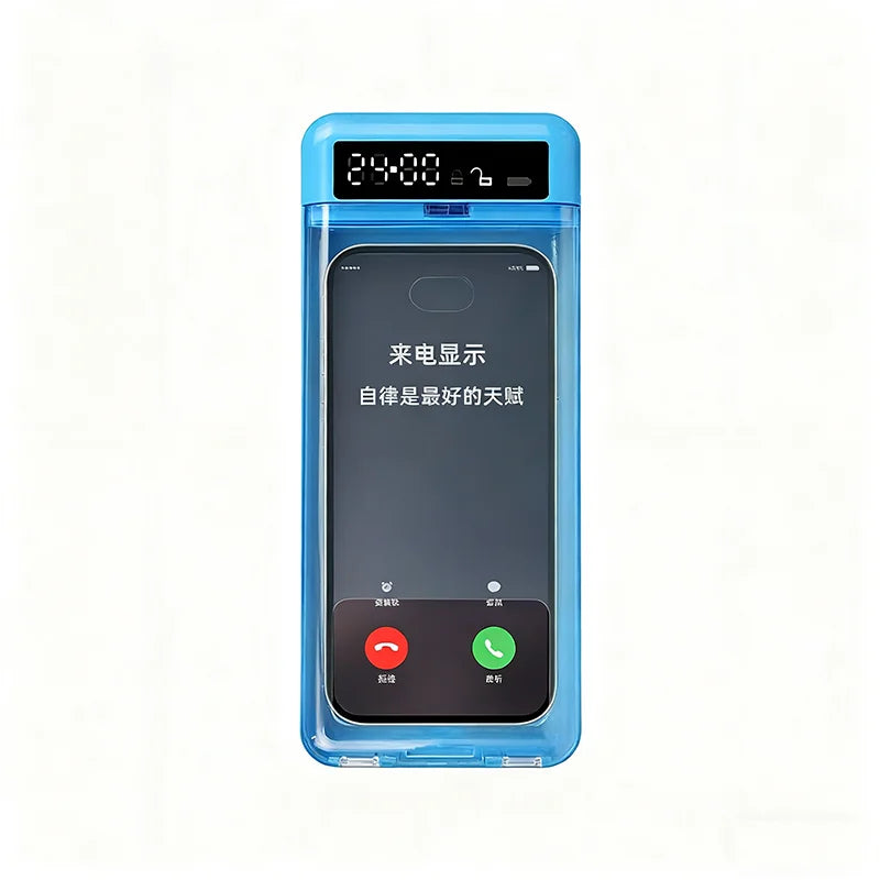 Transparent Phone Lock Box with Display Screen Self-Discipline Device Smart Timer Phone Lock Box Student Phone Time Manager