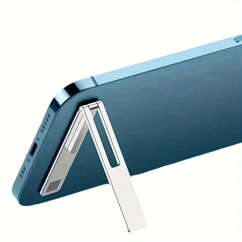 Ultra-thin Minimalist Mobile Phone Holder Metal Folding Back Stick Phone Desktop Holder Portable Mobile Support Phone Stand