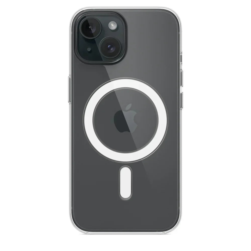 Magnetic Original Clear Case For iPhone 17 16 15 14 13 12 11 Pro Max Plus mini Air Funda For Magsafe Silicone Transparent Cover