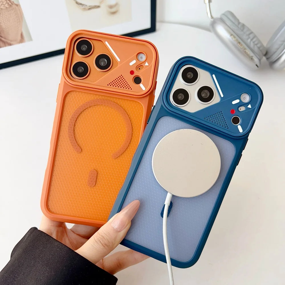 17pro max for Magsafe Case Luxury Micropore Slim Case for IPhone 17 16 15 14 13 Pro Max Plus 12 11 Shockproof Magnetic Cover