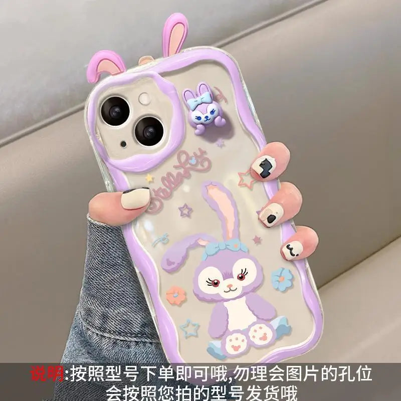 3D Ears Disney LinaBell StellaLou Chain Cover For OPPO Realme C85 Pro C83 C65 C67 16 15 14 13 Pro C55 C35 C71 C65 C63 5G Case