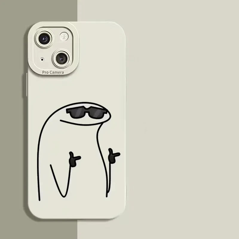 Funny Cartoon Cute Matchman Phone Case For iPhone 15 11 12 13 14 Pro Max XR XS X 7 8 15 Plus SE Shockproof Soft Silicone Cover