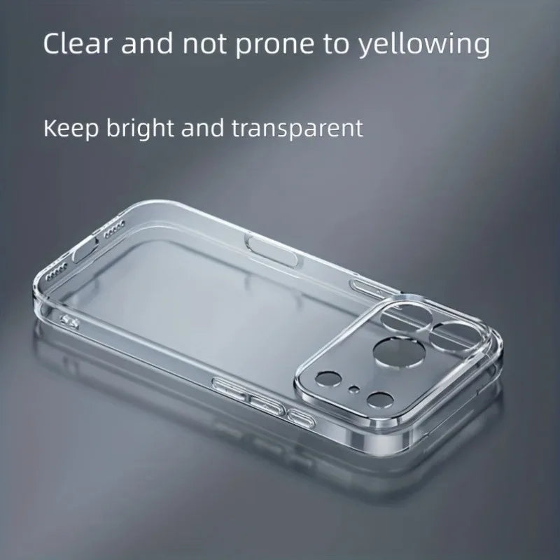 Ultra Thin Clear Phone Case For iPhone 17 16 Pro Max 17Pro Soft Silicone Transparent Cases For iPhone 15 14 13 17 Pro Max Cover