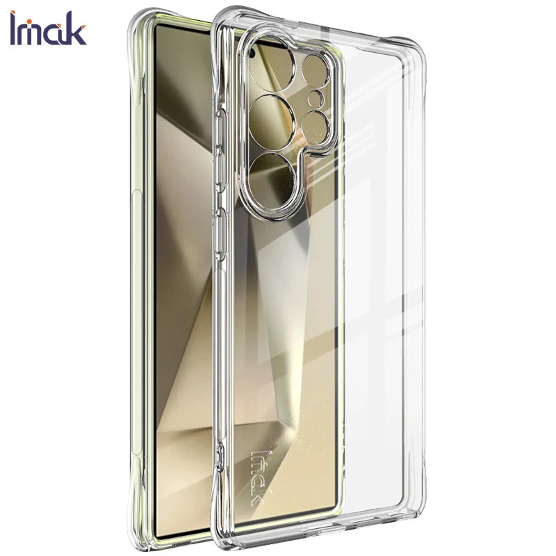 IMAK Airbag 360 Protect For Samsung Galaxy S25 Ultra,S25 Edge,S25 Plus Clear Shockproof Soft Gel TPU Back Cover Case Crystal