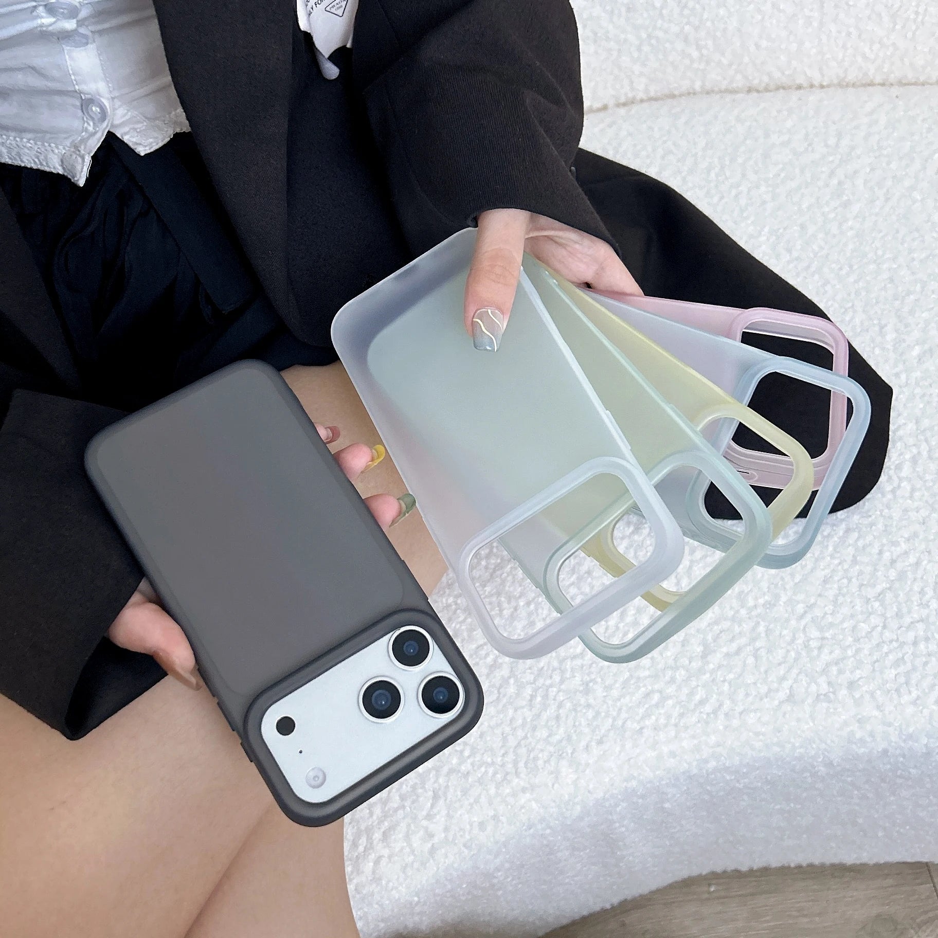 New Ultra Thin Matte Clear Case For iPhone 17 Air 16 15 14 13 12 11 Pro Max 8 7 Plus 16E XR X XS SE Shockproof Translucent Cover